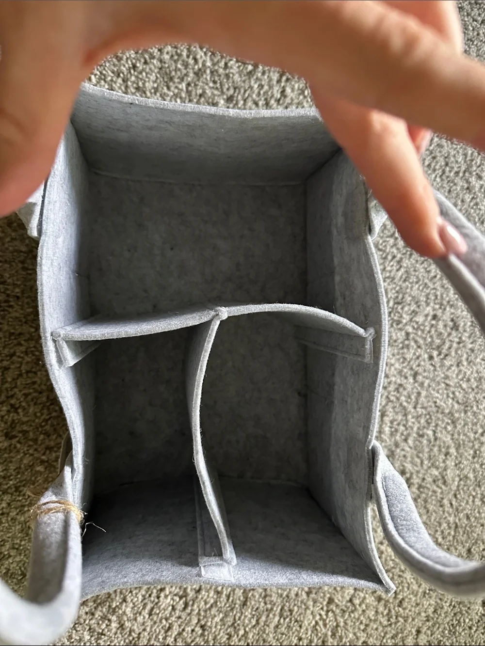 Parker Gray Felt Nursery Caddy Organizer